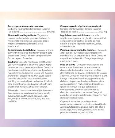 Preferred Nutrition - Berberine 1000mg daily - 120 VCaps - Cardiovascular Health & Support Blood Sugar Metabolism - Berberine Supplement - High potency - 500mg per capsule - 60 day supply 120 count (Pack of 1) - Buy Online on GoSupps.com