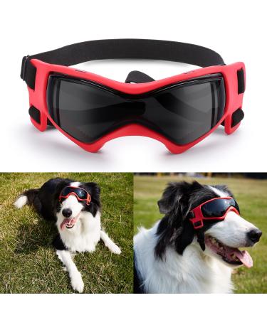 Ownpets anti-UV dog glasses sunglasses ski glasses dog flying glasses for small and medium dogs adjustable Sunglasses for Dog red M red - Buy Online on GoSupps.com