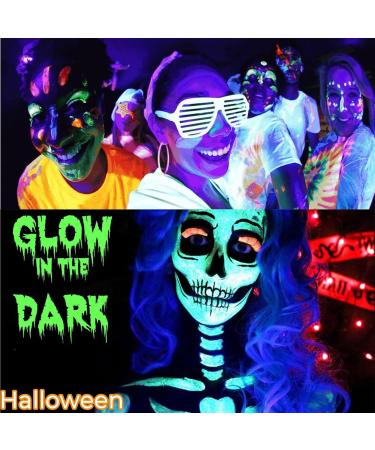 Glow in the Dark Skin Paint | Black Light Sticks | Washable Pencil Sticks for Masquerade Makeup Halloween Birthday Outdoor Club Party for Adults and Kids - Buy Online on GoSupps.com