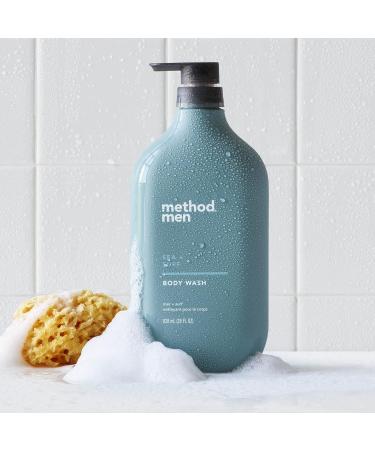Method Mens Body Wash Shower Gel and Body Soap that Revitalises and Refreshes the Skin for a Deep Clean Sea + Surf Scent 828 ml - Buy Online on GoSupps.com