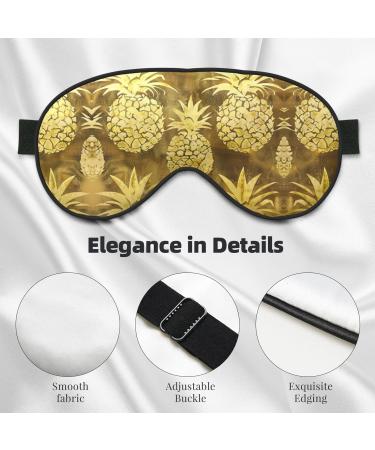 SSIMOO Gold Pineapple Eye Mask - Soft Breathable Sleep Patch for Women | Perfect for Travel & Relaxation - Buy Online on GoSupps.com