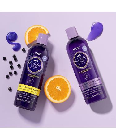 HASK Blonde Care Shampoo + Conditioner Set - Vegan, Color Safe, Gluten-Free, Sulfate-Free, Paraben-Free, Cruelty-Free - Buy Online on GoSupps.com