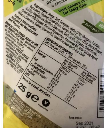  Nando's Nando's Peri-Peri Rub Pack of 4 Vegan Chicken Seasoning Rubs 4 Flavors (one of each flavor) Lemon & Herb Garlic Medium Hot 25g each - Buy Online on GoSupps.com