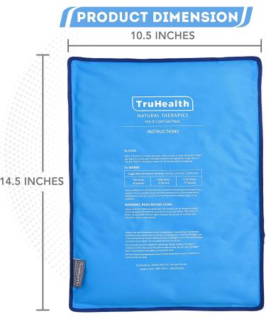 Truhealth Extra Large Hot & Cold Gel Ice Pack - Reusable Therapy Compress - Blue (1 Count) - Buy Online on GoSupps.com