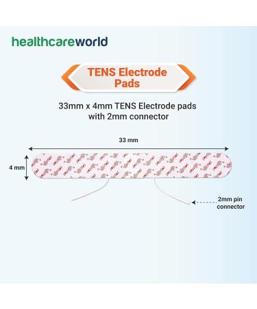 TENS Electrode Pads for Back Pain Lumbago Sciatica Arthritis x 4 Spinal Long Tens Pads by Totally TENS 4cm x 33cm (2 Pairs) - Buy Online on GoSupps.com