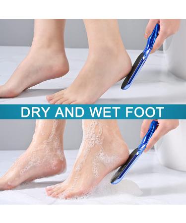 Glass Foot File for Dead Skin - Callus Remover with Etching Technology | Foot Scrubber & Heel Scraper for Wet/Dry Feet - Blue - Buy Online on GoSupps.com