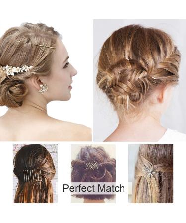 50 Pcs Hairpins & Bobby Pins - Metal Hair Accessories for All Hair Types - Ideal for Straight & Brown Hair - Buy Online on GoSupps.com