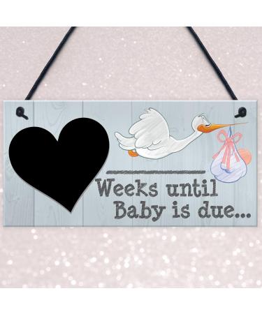 Countdown to Baby's Arrival! | Baby Shower Pregnancy Gift - RED OCEAN Chalkboard Plaque - Buy Online on GoSupps.com