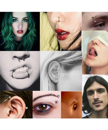 Jconly 46Pcs Ear Nose Lip Piercing Kit - 20G 18G Colorful 316L Steel Needles & Clamps - Buy Online on GoSupps.com
