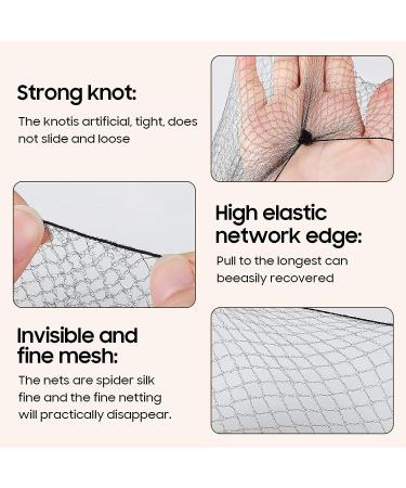 50 Pcs Invisible Hair Nets for Buns - 20 Inches Elastic Edge Mesh Bun Set with Bobby Pins - Hair Donuts for Ballet & Kitchen - Brown - Buy Online on GoSupps.com