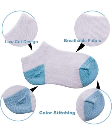 20 Pairs Toddler Kids Half Cushion Low Cut Ankle Socks - Boy Girl Athletic Socks 2-4T - Buy Online on GoSupps.com