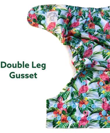 Eco Baby & Me Washable Ai2 Reusable Cloth Nappy - Bamboo Inserts, One Size (Tropical Paradise) - Buy Online on GoSupps.com