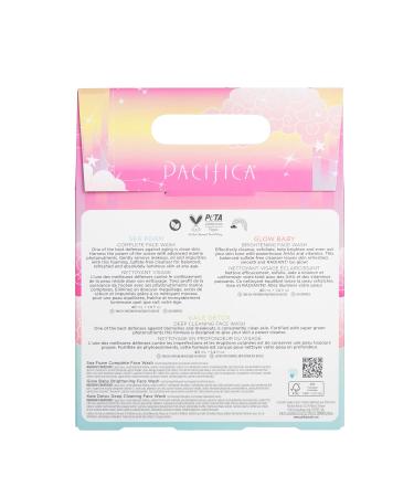 Pacifica Beauty Face Wash Trial Set - Sea Foam Glow, Baby Kale Detox Cleanser - 3 Pack - Buy Online on GoSupps.com