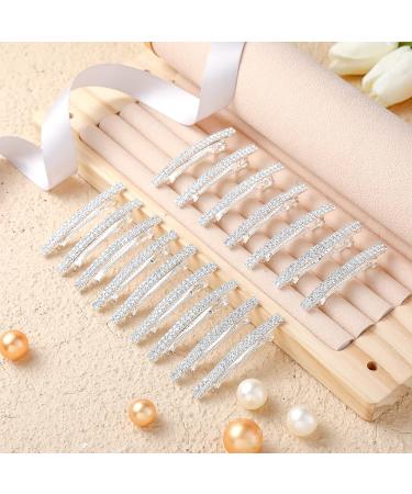 16-Piece Rhinestone Hair Barrettes - Silver Metal Spring Hair Clips for Women and Girls - Buy Online on GoSupps.com