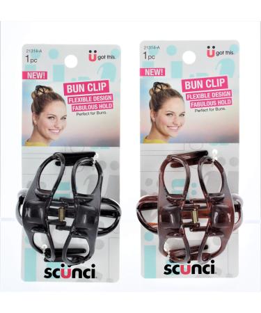 Scunci U Got this new Bun Clip Flexible Design Fabulous Hold Thick hair Perfect for Buns, Colors very, black or brown 1 Count (Pack of 1) - Buy Online on GoSupps.com
