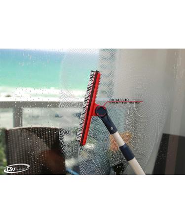 DSV Professional Window Squeegee | 2-in-1 Cleaner with Telescopic Pole | Sponge & Rubber Strip | Adjustable for Multiple Angles - Buy Online on GoSupps.com
