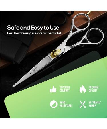 Suvorna 6 Professional Hair Scissors - Japanese Hairdressing Scissors for Men & Women | Barber Scissors with Razor Sharp Blades - 1 Count Pack - Buy Online on GoSupps.com