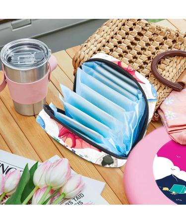 Portable Storage Bags for Women's Bandages & Menstrual Products - Seamless Dinosaurs Motif Multicolored Design | Perfect for School & Office - Buy Online on GoSupps.com