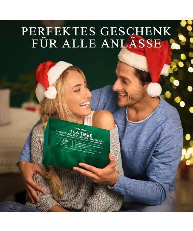 SHVYOG Tea Tree Shampoo and Conditioner Set for Scalp Fungus Soothes Itchy Scalp and Dandruff Prevents Hair Loss 3Piece Set for Men and Women 200 ml*2+30 ml - Buy Online on GoSupps.com