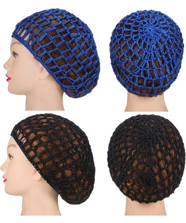 Geyoga 6-Piece Mesh Crochet Hair Net Snood Set for Women - Sleeping Hair Cover in Black, Blue, Pink, Purple, Gray, Khaki - Buy Online on GoSupps.com