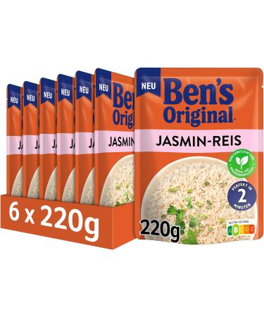 Ben's Original Express Rice Jasmine 6 packs (6 x 220g) Jasmine Rice 220g (pack of 6)