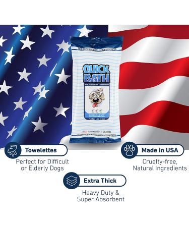 International Veterinary Sciences Quick Bath Large Dog Wipes - Skin & Coat Cleaner Conditioner (10 Pack) - Buy Online on GoSupps.com