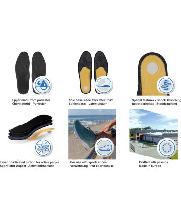 Orthotic Shoe Insoles for Sports - Arch Support & Carbon Odor Control | Kaps Super Active Sport (Men's US 12 / EUR 45 - Buy Online on GoSupps.com