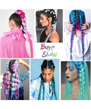 Melisay 5 Packs Jumbo Braids Hair - 24 Ombre Kanekalon Extensions | Afro Hair for Box Braids - Black to Red Brown - Buy Online on GoSupps.com