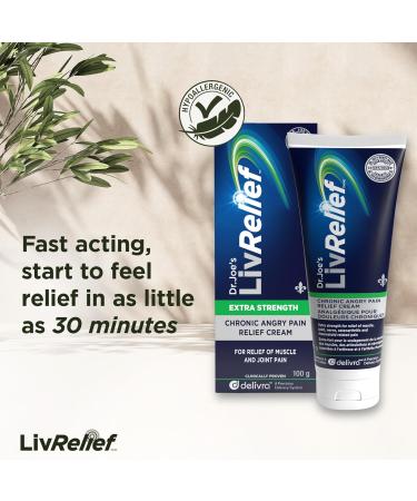 LivRelief Extra Strength Chronic Angry Pain Relief Cream with Arnica 50g - Buy Online on GoSupps.com