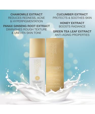 Buy Bellapierre Precious Purifying Milky Cleanser - All Natural 24k Gold Formula Nourishing Vitamins & Oils - 150ml | International Shipping Available - Buy Online on GoSupps.com