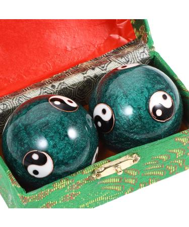Gleavi 2-in-1 Health Massage Balls - Chinese Cloisonn Baoding Balls for Stress Relief & Wellness - Buy Online on GoSupps.com