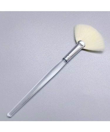 Facial Mask Fan Brush Facial Brush Professional Facial Mask Brush Facial Mask Fan Brush Woolen Soft Fan-shaped Makeup Brush Cleansing Foam Brush Makeup Transparent Handle Facial Fan Brush