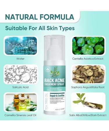 Maximum Strength Salicylic Acid Body Acne Treatment Spray for Teens - Suitable for All Skin Types - Buy Online on GoSupps.com