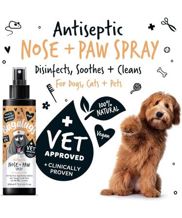 BUGALUGS Nose & Paw Dog Antiseptic spray 200ml Antibacterial Antifungal for Dogs Cats & Pets -for Dry Paws Cracked Skin use alongside our dog paw balm & dog nose balm (Antiseptic Spray 200ml) - Buy Online on GoSupps.com