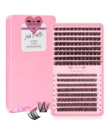 192 Pcs Lash Clusters 2 Styles Mixed Cluster Lashes DIY Eyelash Extensions Eyelash Cluster Extension DIY Individual Lashes Super Thin Band Soft and Easy to Wear (Flawless+Fabulous C-Mix) 8-16mix(192PCS)C Curl Flawless+Fabulous