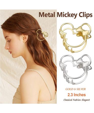 5PCS Mouse Lady Thick Hair Barrette | Vintage Metal Hair Claw Clips for Mouse Ears Theme Party | Non-slip Hair Accessories for Women, Girls, Kids - Buy Online on GoSupps.com