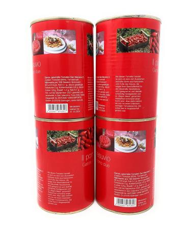 San Marzano Tomatoes - Whole & Peeled 4x400g Can - Best Quality Italian Tomatoes for International Shipping - Buy Online on GoSupps.com
