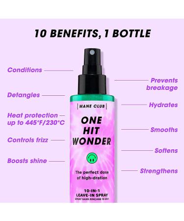 MANE CLUB One Hit Wonder 10-in-1 Leave-In Spray - Cruelty-Free, Vegan, No Sulfates or Parabens - 5.3 Fl Oz, Pack of 2 - Buy Online on GoSupps.com