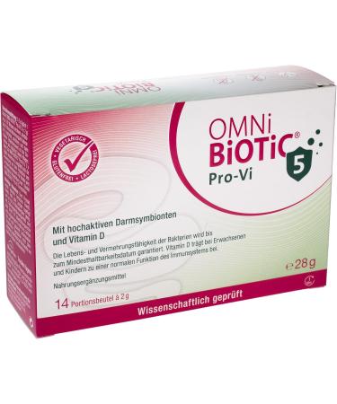 Omni Biotic Pro-VI 5 | 14 Portions | 5 Bacterial Strains | 10 Billion Germs/Daily | Powder with Vitamin D | Vegetarian for Gut Health - Buy Online on GoSupps.com