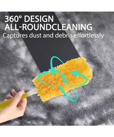 30 Pack Duster Refills 360 Multi-Surface Feather Duster Disposable Dusters Replacement for Cleaning Home Office Blinds Ceiling (30 Count + 1 Handle) - Buy Online on GoSupps.com