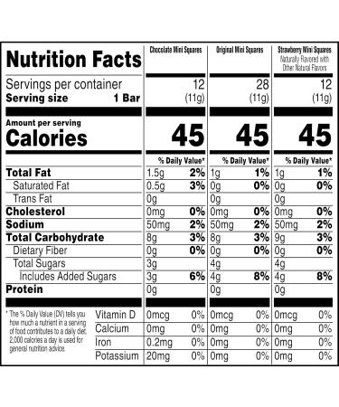 Rice Krispies Treats Mini Crispy Marshmallow Squares Kids Snacks - 20.1Oz - Pack Of 52 - Buy Online on GoSupps.com
