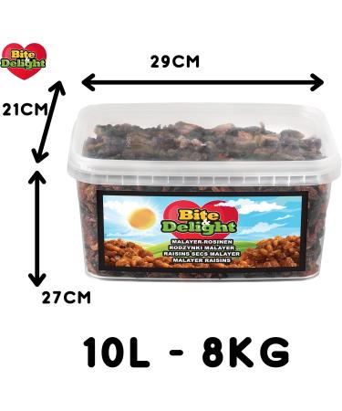  Bite & Delight Bite & Delight 8kg Dried Malayer Sultana Raisins Natural Dried Fruit No Additives No Sugar Sun-Dried Fresh and Large - Buy Online on GoSupps.com