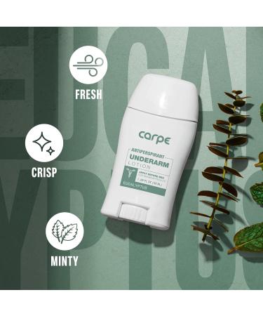 Carpe Underarm Antiperspirant and Deodorant - Eucalyptus Scent, Clinical Strength, 1.69 Fl Oz - Manage Hyperhidrosis, Combat Excessive Sweating - Stay Fresh All Day - Buy Online on GoSupps.com
