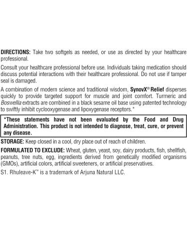 XYMOGEN SynovX Relief Softgels - 40 Count (Pack of 1) - Buy Online on GoSupps.com