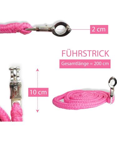 Premium Knit Panic Hooks for Horses | Stylish Leading Leash & Binding Design for Ponies Donkeys & Goats - Pink - Buy Online on GoSupps.com
