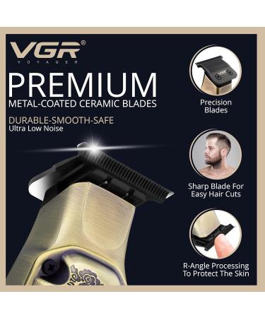 VGR Electric Beard Trimmer for Men - Rechargeable USB 240 min Battery - Ceramic Blades - 7000 RPM - Cordless Hair Clippers - Professional Grooming for Face Stubble Neck Sideburns Moustache - Buy Online on GoSupps.com