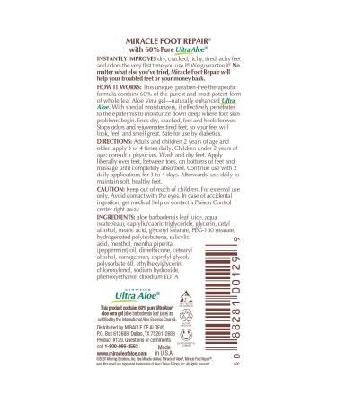 Miracle Heel Stick 2.5 oz & Foot Repair 1 oz | Pure UltraAloe Gel | Promotes Healthy Feet & Heels - Buy Online on GoSupps.com