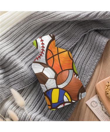 Hot Water Bottle with Lid - Sports Balls Design for Pain Relief Cramps & Foot Warmer | Rubber Hot Water Bag for Hot and Cold Therapy - Buy Online on GoSupps.com