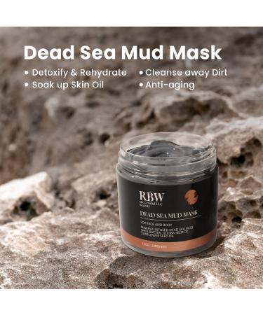 RBW Dead Sea Mud Mask - Natural Facial Treatment for Deep Cleansing & Hydration - Organic Spa-Quality Care for Glowing Skin - Buy Online on GoSupps.com