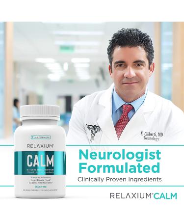Relaxium Calm - All Natural Stress & Mood Support Supplement with Ashwagandha, 5-HTP, GABA - 60 Vegan Capsules - Buy Online on GoSupps.com